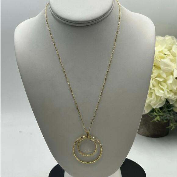 Gorjana Signed Designer Bali Gold Plated Long Pendant Adjustable Necklace‎ - Picture 2 of 7